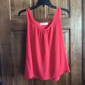 Orange tank top with open back